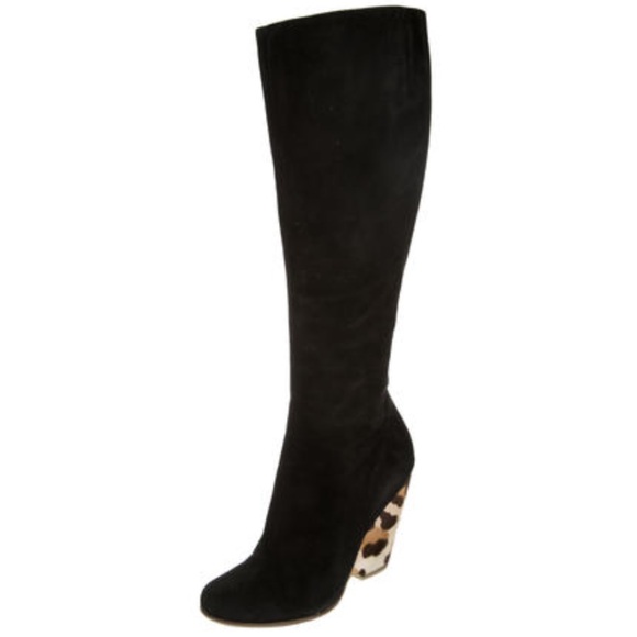Giuseppe Zanotti Suede Wedge Boots Size 10 - Picture 2 of 12